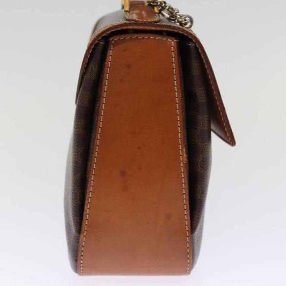 CELINE Macadam Canvas Hand Bag PVC 2way Brown Auth 74543 - Picture 3 of 16